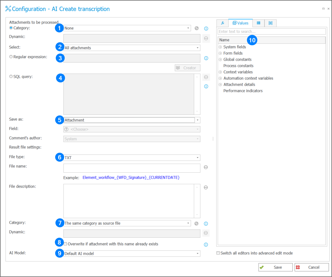 AI Create transcription