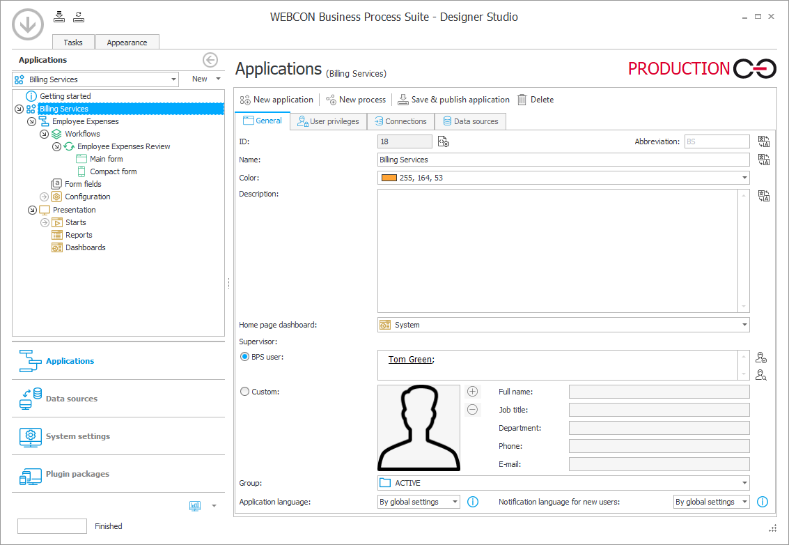 Application home