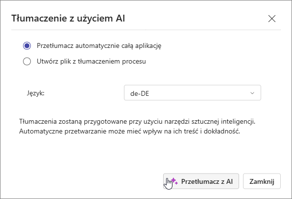 Przetłumacz automatycznie całą aplikację